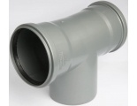 Тройник 110х110х110 угол 87° канализационный раструб х патрубок х раструб