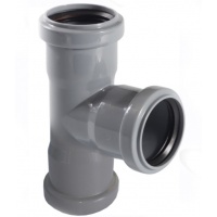 Тройник 50х50х50/87° канализационный трехраструбный