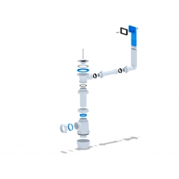 Сифон А0140 для мойки Ани с жестким переливом