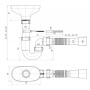 Сифон DR0115 для мойки Ани Пласт 1 1/2 х 40, прямоточный с гофрой 40х40/50  с разрывом струи