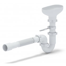 Сифон DR0115 для мойки Ани Пласт 1 1/2 х 40, прямоточный с гофрой 40х40/50  с разрывом струи