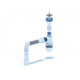 Сифон C2015 для умывальника Ани 11/4*40 с гофрой 40*40*50