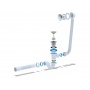 Сифон EC155GS для ванны Ани 1 1/2*40*50 с вып. Click-Clack (грибок-сетка) и переливом