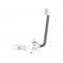 Сифон EC155S для ванны Ани (click-clack) сетка