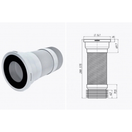Гофра К928 для унитаза Ани армированная 260/560