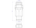Сифон McAlpine самозакрывающийся сливной сухой клапан, вход 1 1/4", выход 32 мм компрессионный