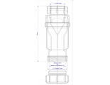 Сифон McAlpine самозакрывающийся сливной сухой клапан, вход 1 1/2", выход 40 мм компрессионный