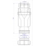 Сифон McAlpine самозакрывающийся сливной сухой клапан, вход 1 1/2", выход 40 мм компрессионный