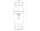 Сифон McAlpine самозакрывающийся сливной сухой клапан, вход 40мм, выход 40 мм компрессионный