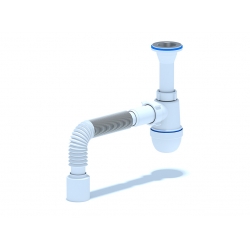 Сифон С2010 для умывальника Ани 1 1/4*40 с гофрой 40*50