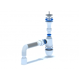 Сифон С2010 для умывальника Ани 1 1/4*40 с гофрой 40*50