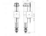 Заливной клапан Ани WC5520 нижний подвод лат. штуцер