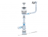 Сифон А0145SA15 для мойки Ани с переливом