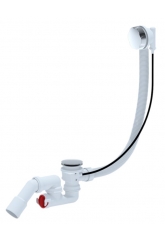 Слив-перелив Aquatek 60 см полуавтомат, регулируемый сифон, гофра 40*50, трос 58 см, хром