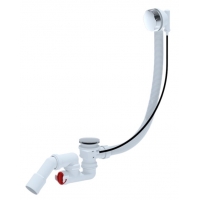 Слив-перелив Aquatek 60 см полуавтомат, регулируемый сифон, гофра 40*50, трос 58 см, хром