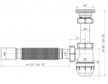 Сифон BM1010 для умывальника 1 1/4*32 Ани Юнг с гофротрубой 32*40 мм