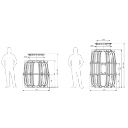 Средняя секция для колодца полимерного Aquastok 500х1200х1200, А15 с уплотнительным кольцом