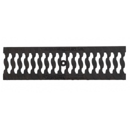 Решетка чугунная косичка Aquastok Norma DN100, 500*136, класс нагрузки C250