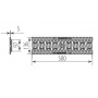 Решетка чугунная косичка Aquastok Norma DN100, 500*136, класс нагрузки C250