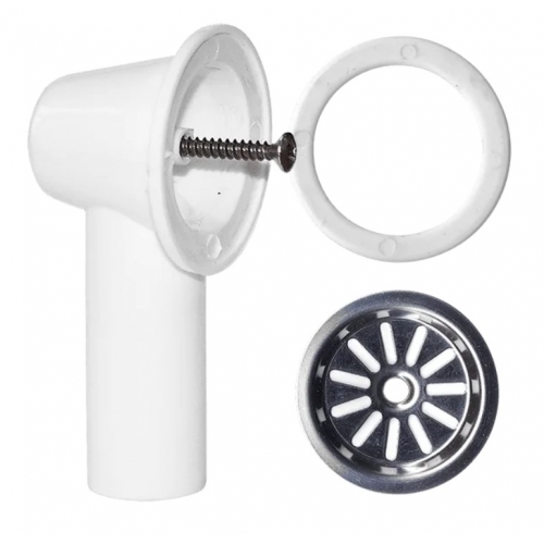 Перелив для кухонной мойки круглый, чашка нержавеющая 36мм Орио купить в интернет магазине Санрай73