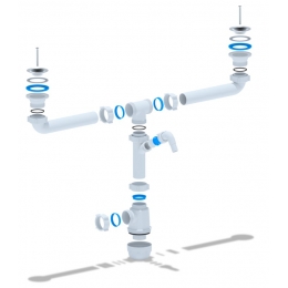 Сифон А3500 для мойки двойной АНИ Грот с носиком