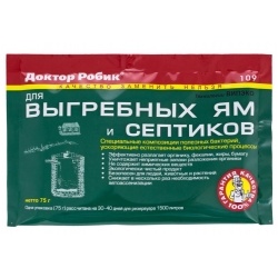 Биопрепарат для выгребных ям и септиков 75гр Доктор Робик
