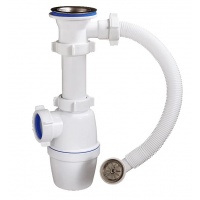 Сифон бутылочный Орио 1 1/2" х 40 для мойки с круглым переливом