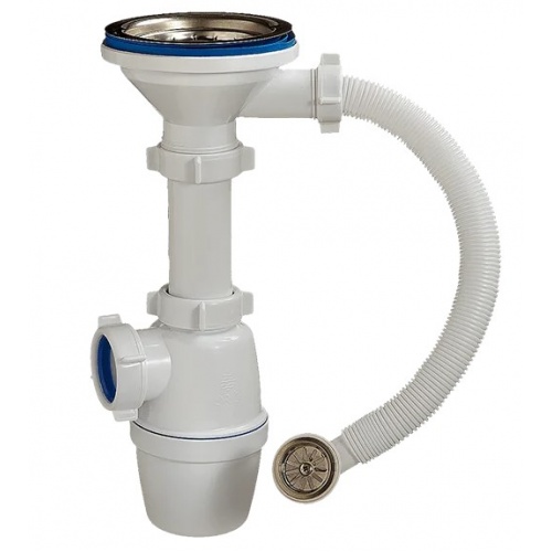 Сифон бутылочный Орио 3 1/2" х 40 для мойки с круглым переливом купить в интернет магазине Санрай73