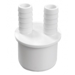 Адаптер 40 на 2 отвода (14+14) для подключения слива бытовой техники Супримпласт