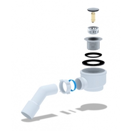 Сифон Е411CLS для душевого поддона Ани click-clack, сетка