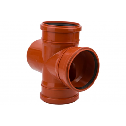 Крестовина 110х110х110/87,5° одноплоскостная для наружной канализации Политэк