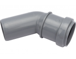Отвод 32/45° канализационный Политэк