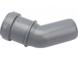 Отвод 32/45° канализационный Политэк