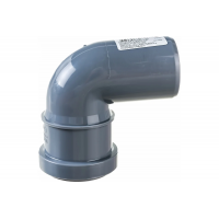Отвод 50/87,5° канализационный Политэк