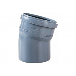 Отвод 110/15° канализационный Политэк