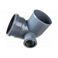 Отвод 110x50/87,5° левый канализационный Политэк