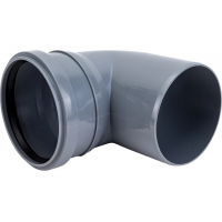 Отвод 110x50/87,5° фронтальный (тыл) канализационный Политэк