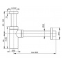 Сифон для умывальника AlcaPlast Design 1 1/4" х 32мм, цельнометаллический, круглый, бронза