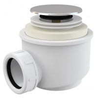 Выпуск для душевого поддона Alcaplast click/clack 50мм х 40мм, хром