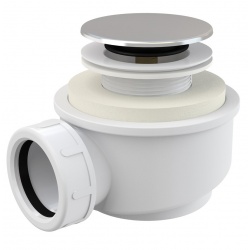 Выпуск для душевого поддона Alcaplast click/clack 50мм х 40мм, заниженный, хром