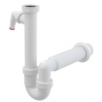 Сифон для мойки Alcaplast 1 1/2" х 50мм трубчатый с накидной гайкой и штуцером