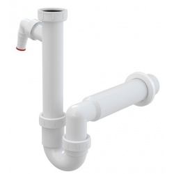 Сифон для мойки Alcaplast 1 1/2" х 50мм трубчатый с накидной гайкой и штуцером