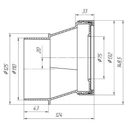 Труба W0221 фановая 110*20° жесткая АНИ пласт