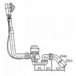 Слив-перелив для ванны Ideal Standard Multiplex