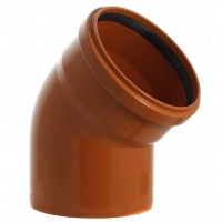 Отвод 110/45° канализационный наружный SN2 МультимирПласт