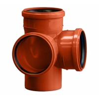 Крестовина 110х110х110/87,5° двухплоскостная для наружной канализации Политэк