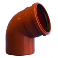 Отвод 110/67° канализационный наружный Политэк