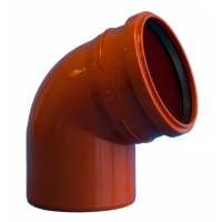 Отвод 160/67° канализационный наружный Политэк