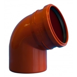 Отвод 160/67° канализационный наружный Политэк