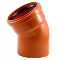 Отвод 200/30° канализационный наружный Политэк